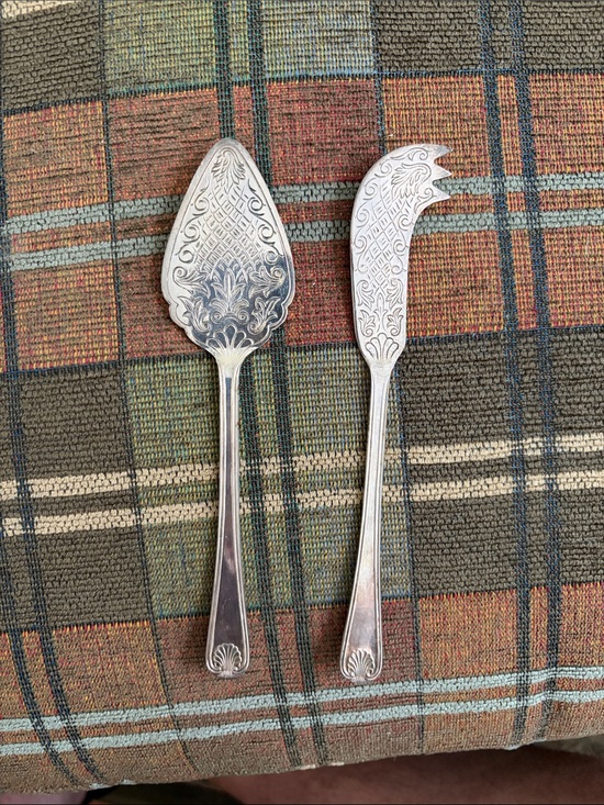 Fishy Net Patterns Dining | Antique Sheffield England Silver Plate Fish Serving Set | Poshmark